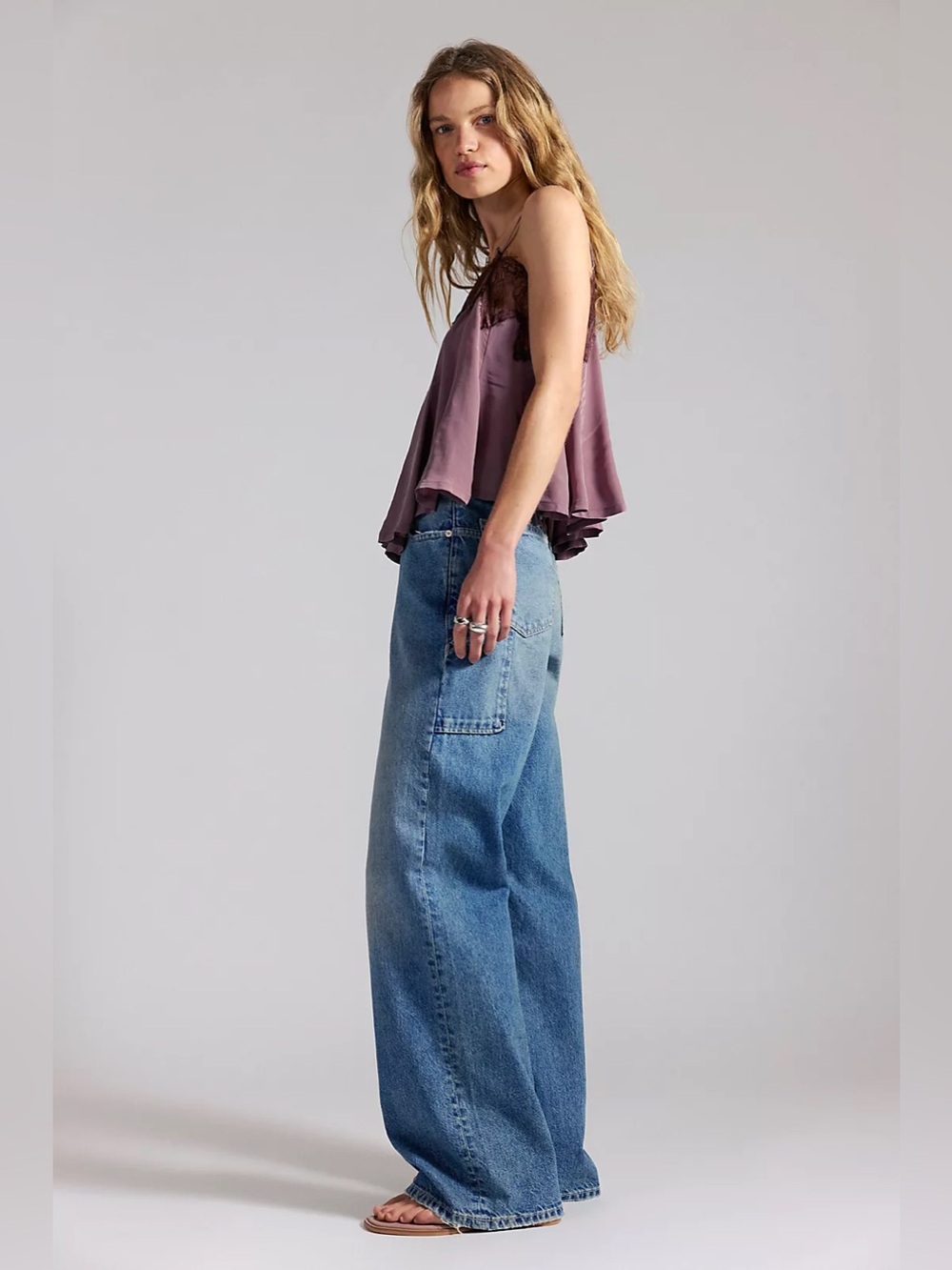 Free People We The‎ Free Women's Tinsley Baggy High Rise Straight Jeans - Picture 3 of 10